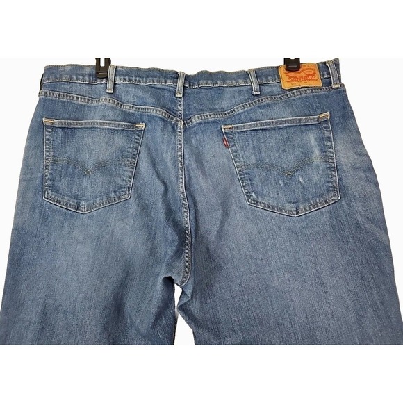 Levis 569 Blue Denim Jeans W48 L30 Lose Straight Leg Relaxed Fit Cotton - Picture 9 of 12
